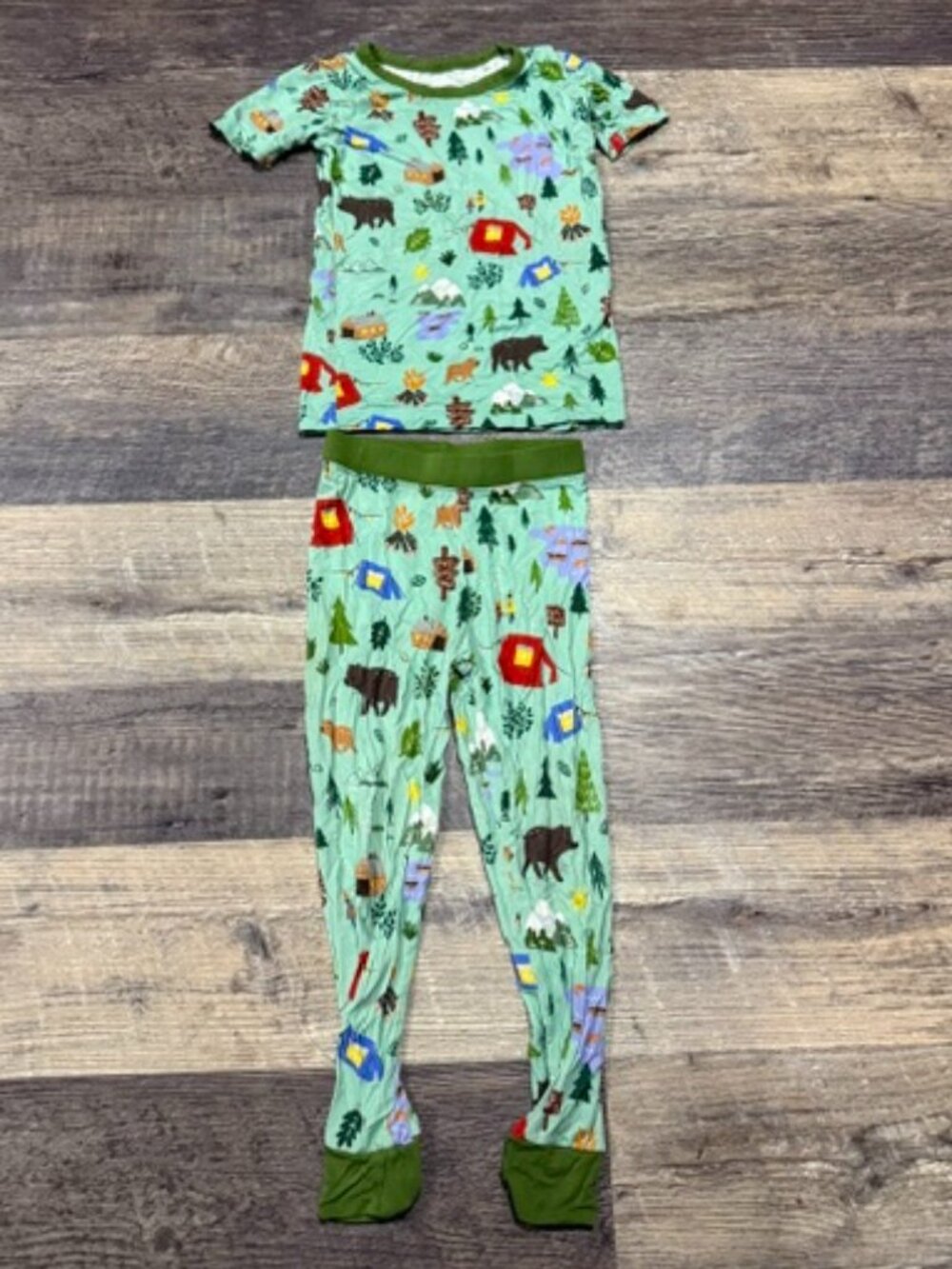 Little Sleepies Two-Piece Pajama Set Size 2T Camping Print